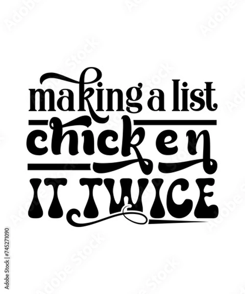 Fototapeta making a list chicken it twice svg