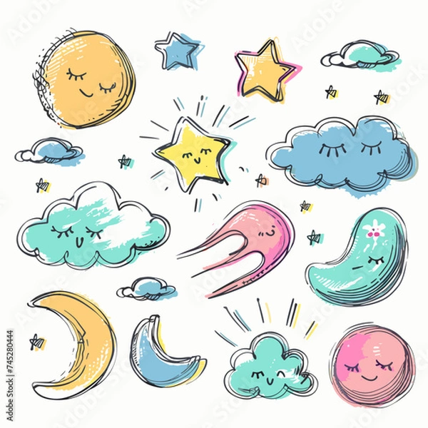 Fototapeta sun and clouds