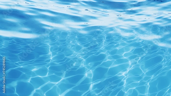 Fototapeta Abstract blue water wave texture background