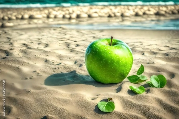 Obraz apple on the beach