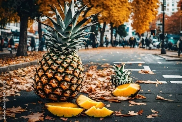 Obraz pineapple on the beach