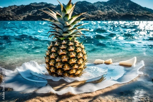 Obraz pineapple on the beach
