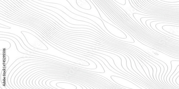 Fototapeta Topographic map background geographic line map with seamless ornament design. The black on white contours vector topography stylized height of the lines map.