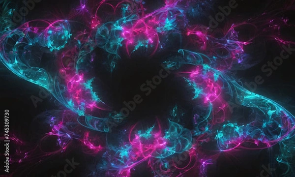 Fototapeta Sci-fi pink and green element