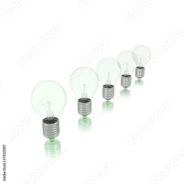 Obraz Lightbulb_lot_gre_reflection