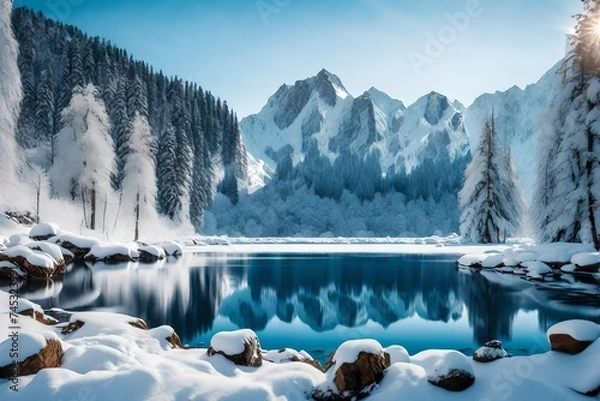 Obraz lake in the mountains