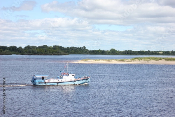 Obraz boat on the river