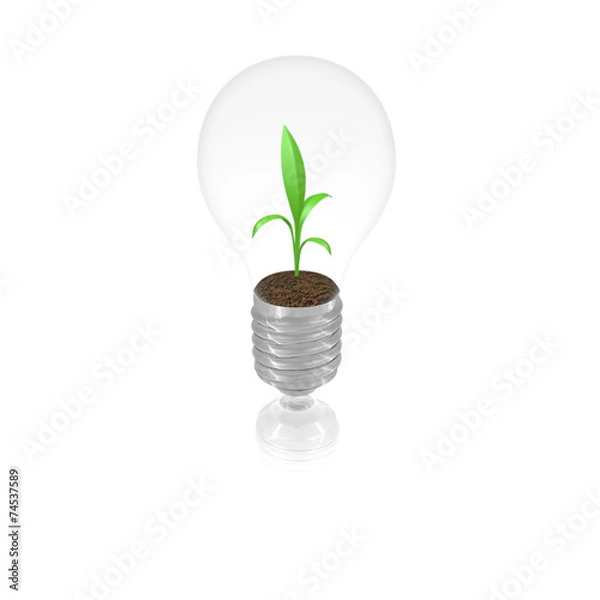 Obraz Lightbulb_simple_Plant_dirt