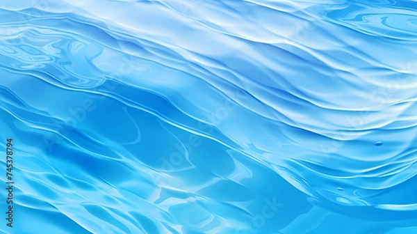 Fototapeta Abstract blue water wave texture background