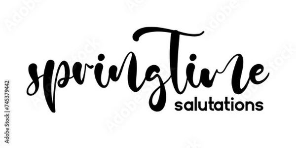 Fototapeta Vector Illustration. Handwritten lettering template for Banner, Invitation, Party, Postcard, Poster, Print or Web Product. Objects Isolated on white background