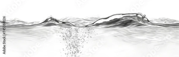 Fototapeta water level with with gentle waves. 