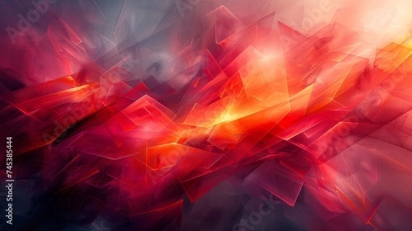 Fototapeta Polygons and lines, creating digital abstract background