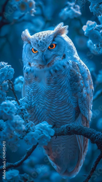 Obraz Owl in the Moonlight