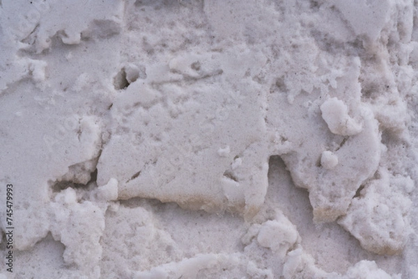 Obraz 除雪車が通った後の雪壁の表面