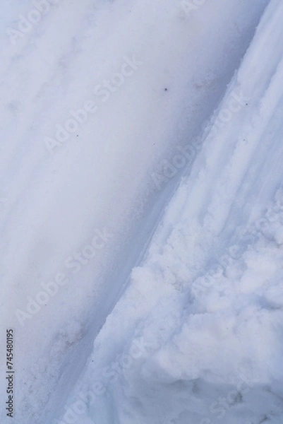 Obraz 雪についた、何かの線