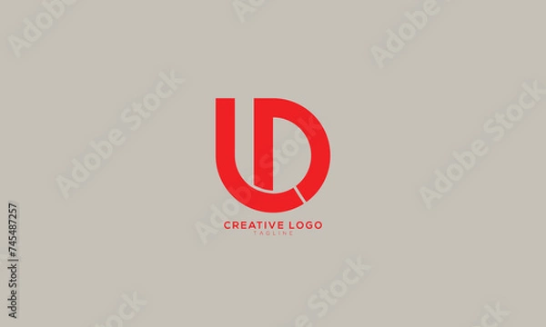 Obraz LD UD Abstract initial monogram letter alphabet logo design