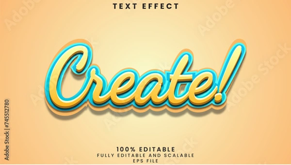 Fototapeta Create editable text effect	

