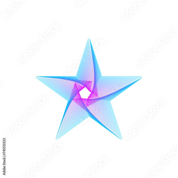 Fototapeta wavy line stars vector designs