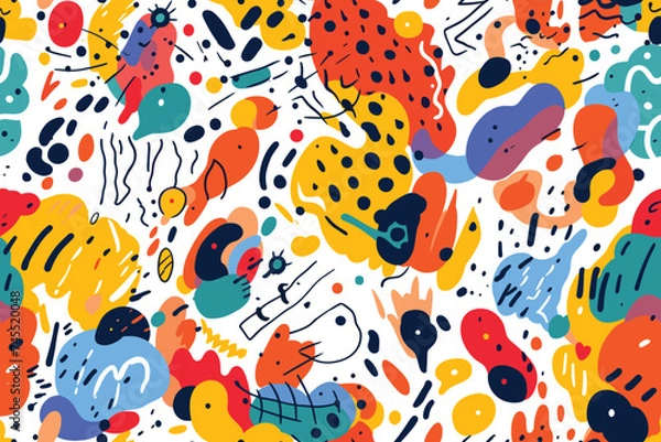 Obraz colorful hand drawn scribble background, 