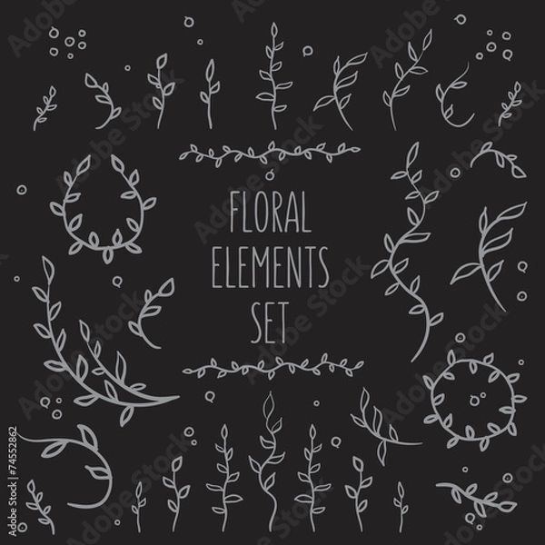 Fototapeta 08_flower_elements_set_5