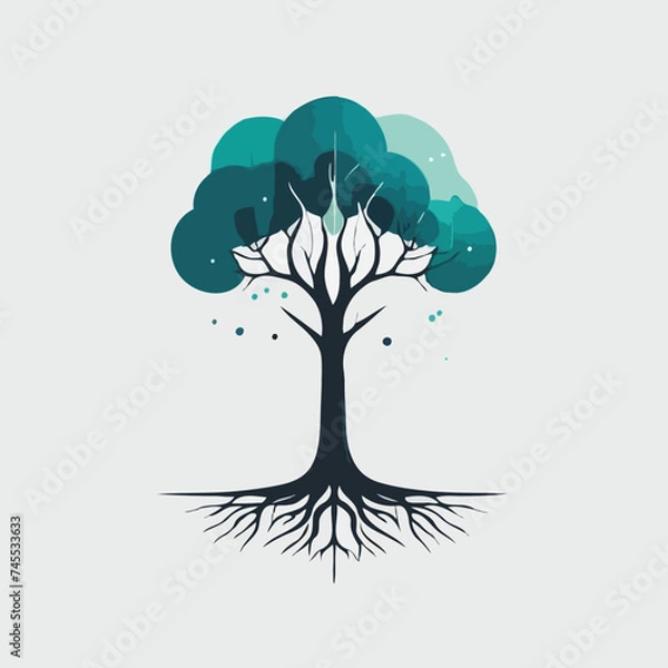 Fototapeta tree with leaves
