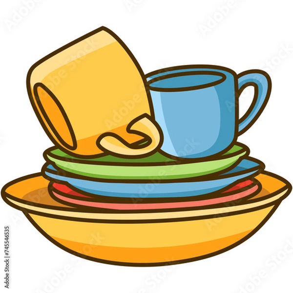 Obraz Wash Dishes Sticker