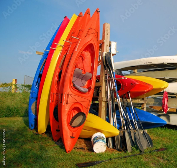 Fototapeta Staked Kyak