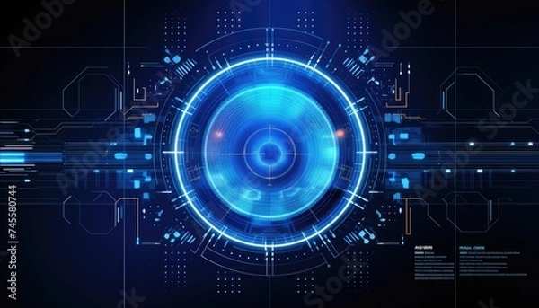 Fototapeta Abstract technology background. Futuristic interface