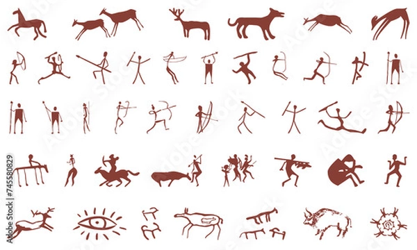 Obraz Prehistoric icon mega bundle