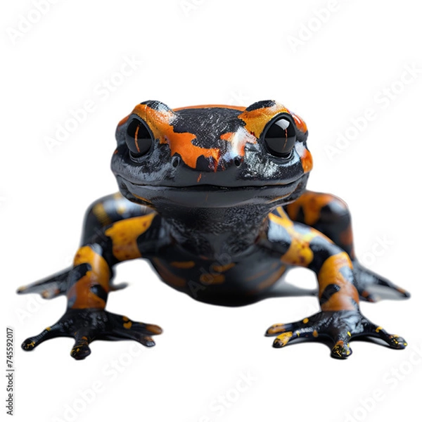 Obraz fire salamander isolated on transparent background, png