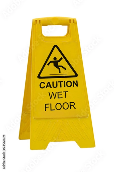 Obraz Caution wet floor sign