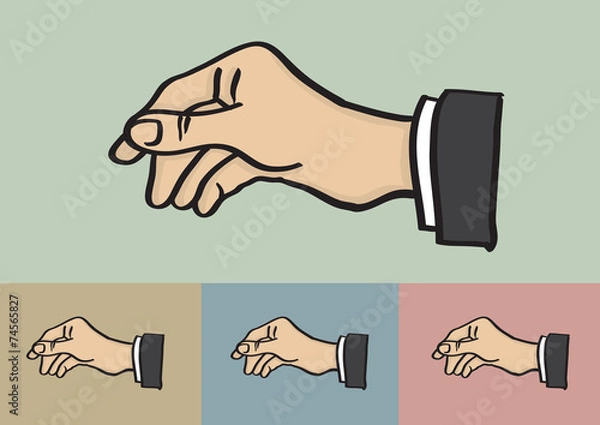 Obraz Reaching Hand Gesture Isolated on Different Background