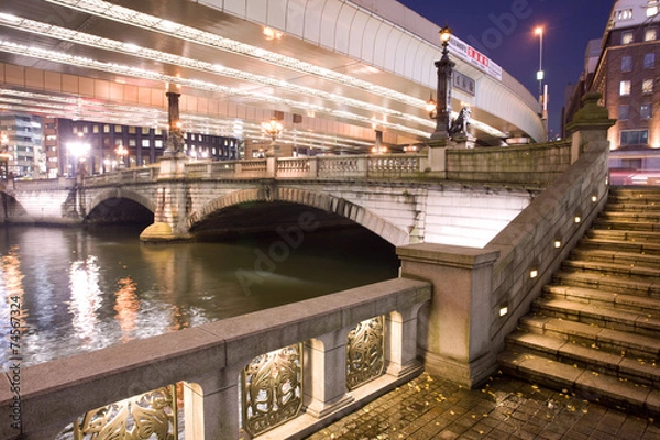 Obraz 夜の日本橋