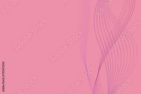 Obraz Pink background with wavy lines