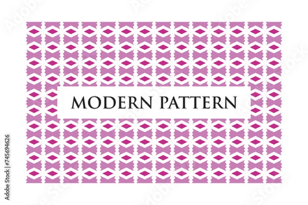Fototapeta Modern Retro Geometric Seamless Pattern Vector on White Background