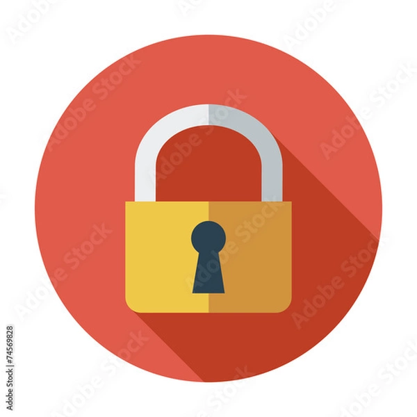 Obraz Lock single icon.