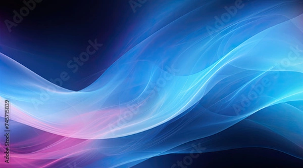 Obraz Blue and Pink Background With Wavy Lines