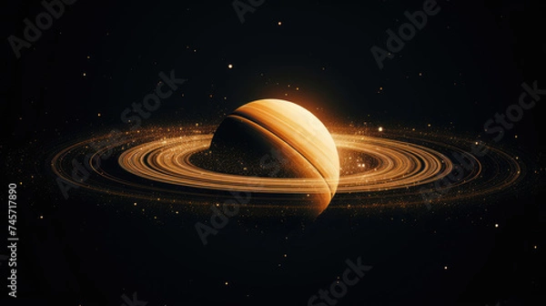 Obraz Planet With Rings Concept Art