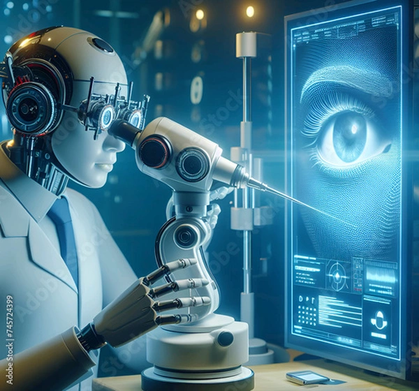 Fototapeta A forecasting showing that ai can  act as an optometrist 