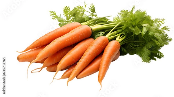 Obraz Cut-out of fresh romanesco isolated on a transparent background. PNG. Hight quality image.