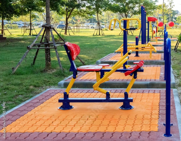 Obraz Exercise Equipment in public park