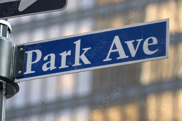 Obraz Park Avenue Schild