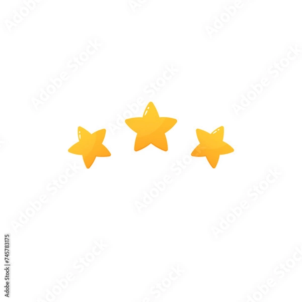 Obraz Stars isolated on white background. Vector illustration. 