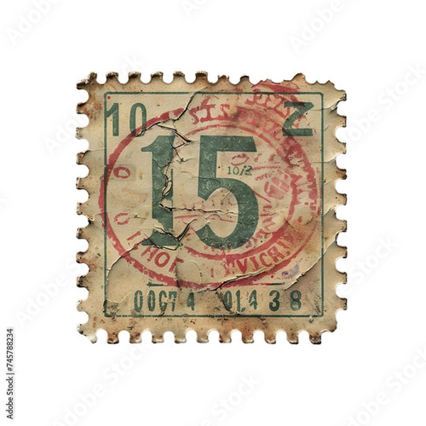 Fototapeta stamp isolated on transparent background, png