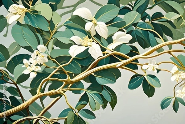 Fototapeta pattern with branches