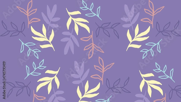 Fototapeta seamless pattern with flowers