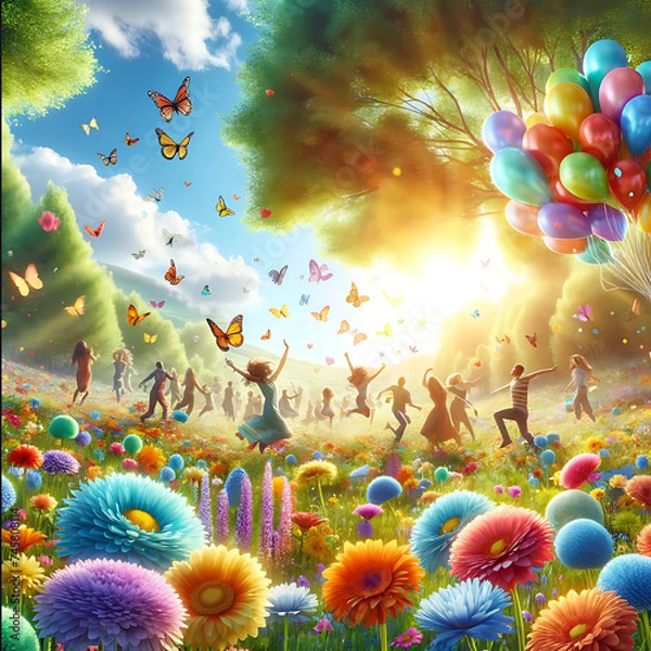 Obraz celebration, colorful, illustration, fun, happy