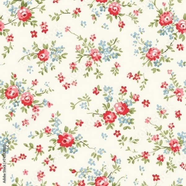 Obraz Ditsy Cream pattern.