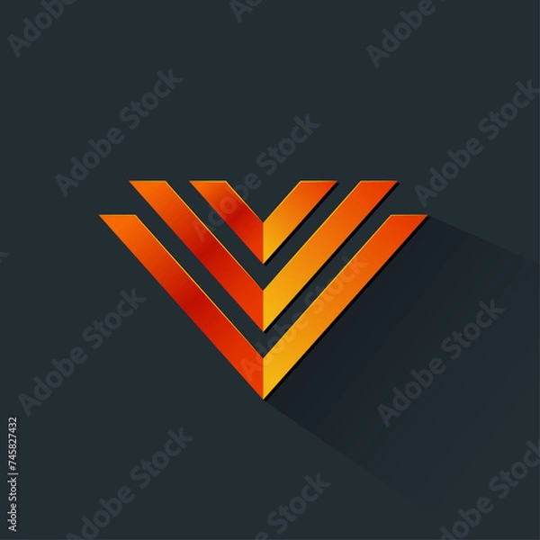 Fototapeta Minimalist Progress Symbol, Golden Arrow on Blue
Classic Direction Icon, Elegant Gold Arrow. Download. vector