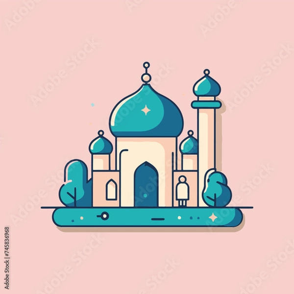 Obraz mousque ramadhan vector illustration